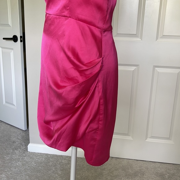 Showpo Elbereth Satin Pink Dress - Picture 7 of 13